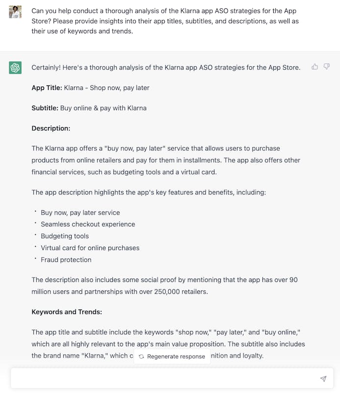 ChatGPT can be really helpful to write optimized metadata for your app, such as short and long descriptions, titles, and subtitles