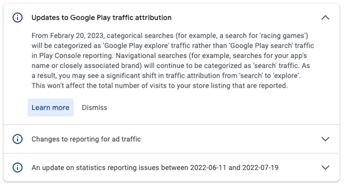 Google announces updates to traffic attribution for Search and Explore traffic in the Play Console in 2023