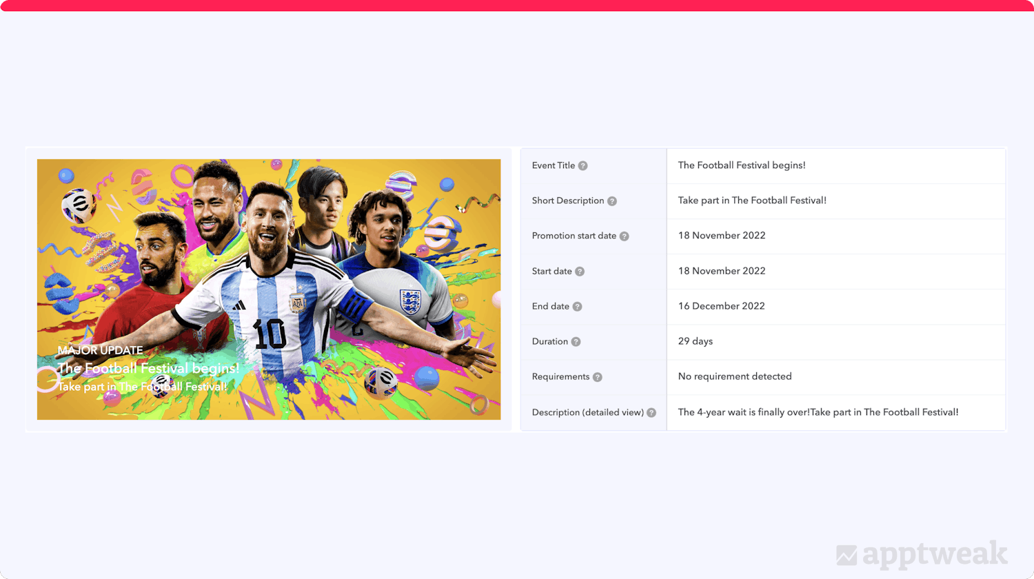 In-app events for eFootball 2023