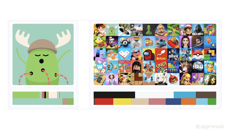 Icons for top 50 apps in the hyper-casual games category in the US, App Store