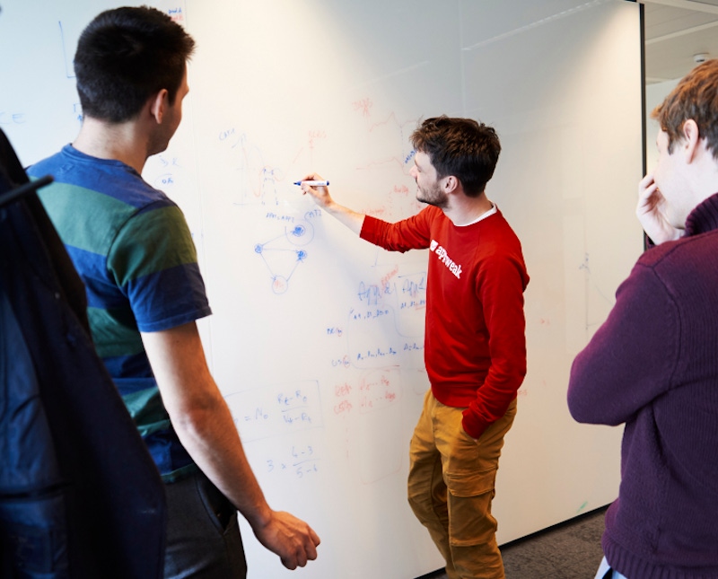 Datascience team on whiteboard