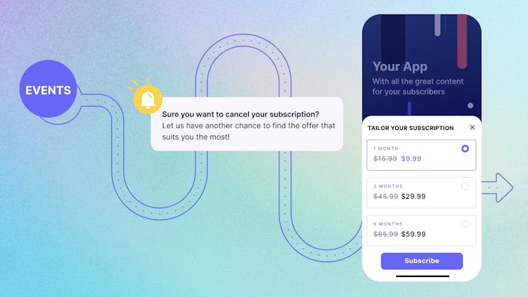 You can leverage in-app events to trigger timely paywall screens