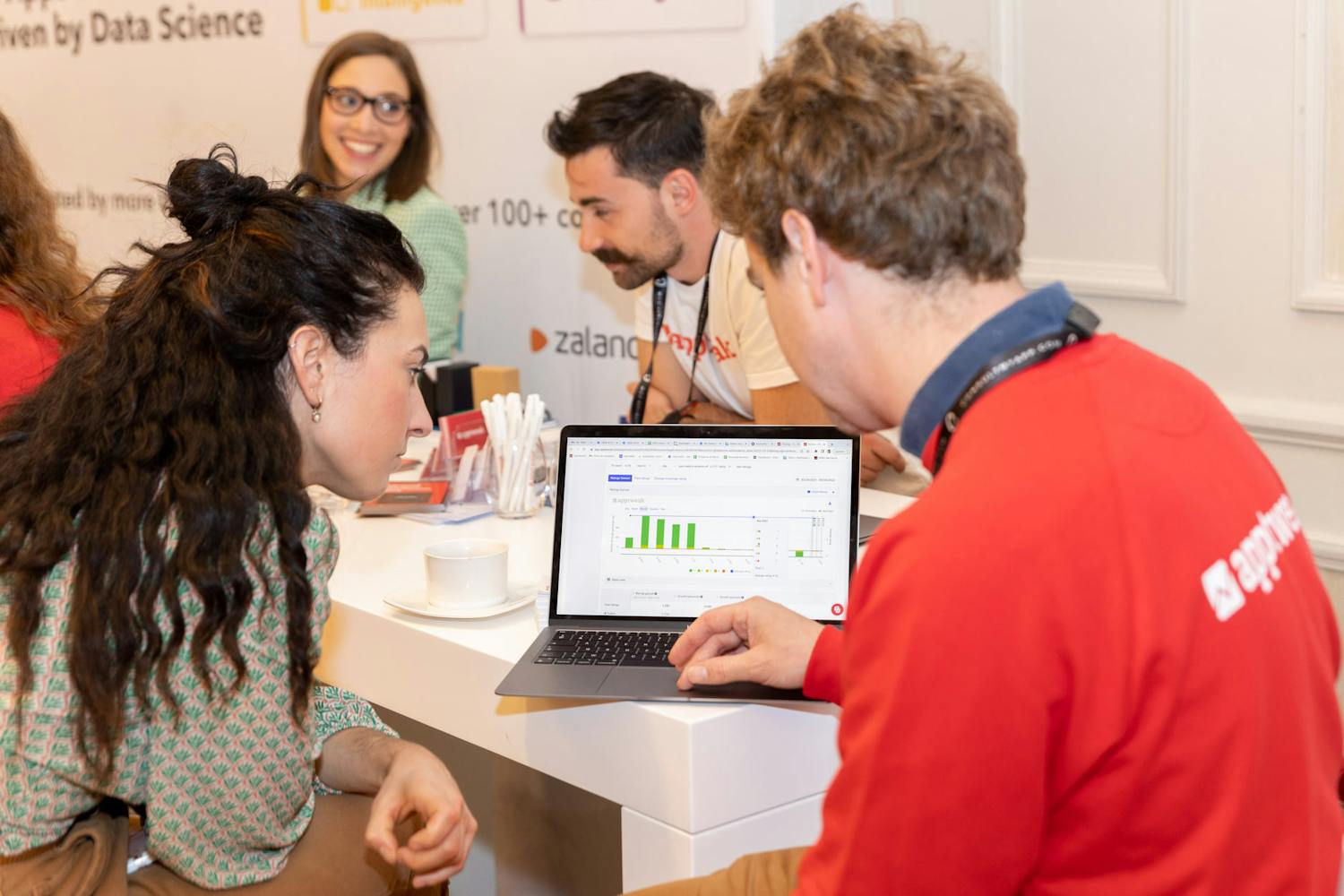 Seb doing at demo at an event - team pic