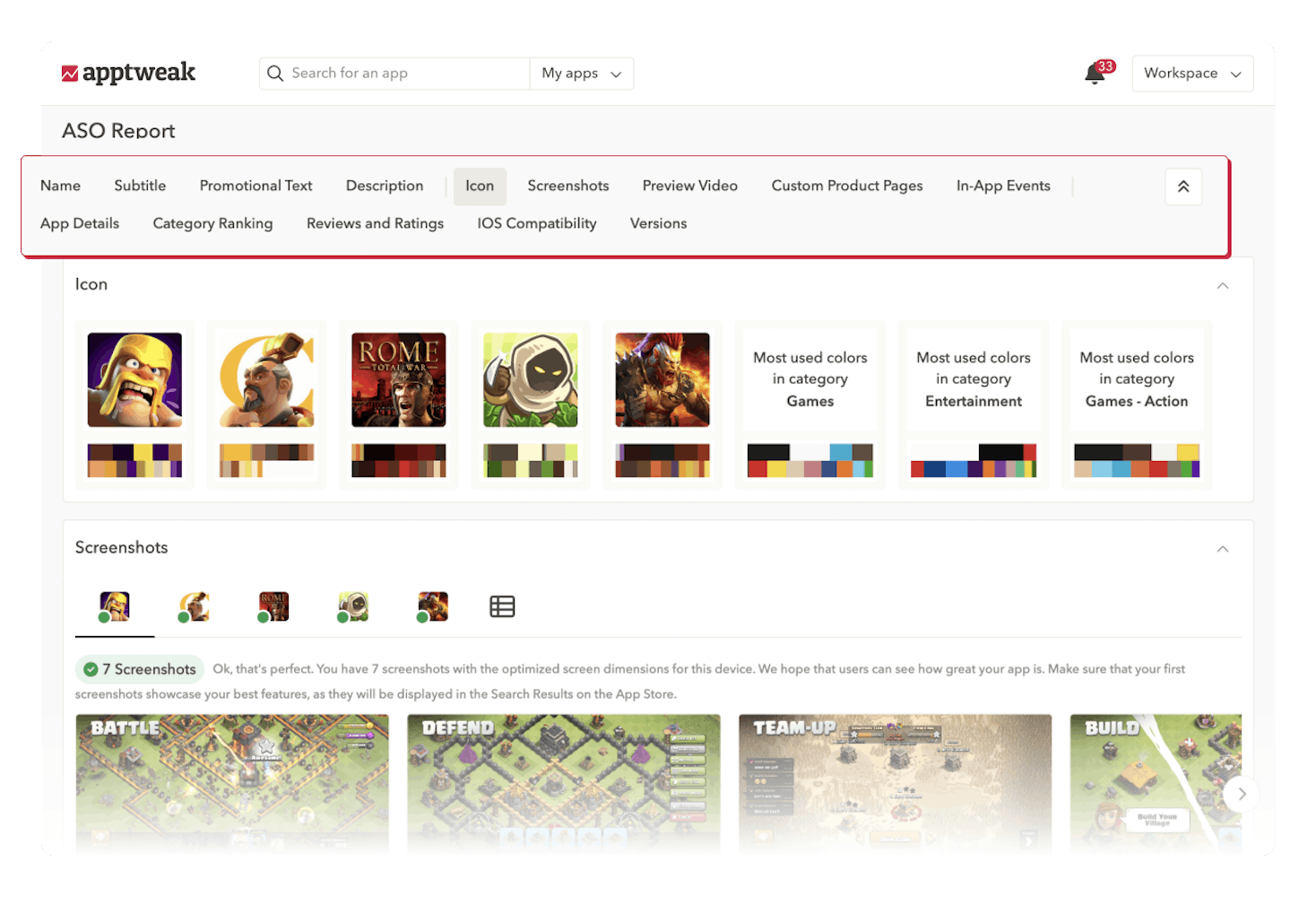 App Creatives optimization: Compare your app page with competitors