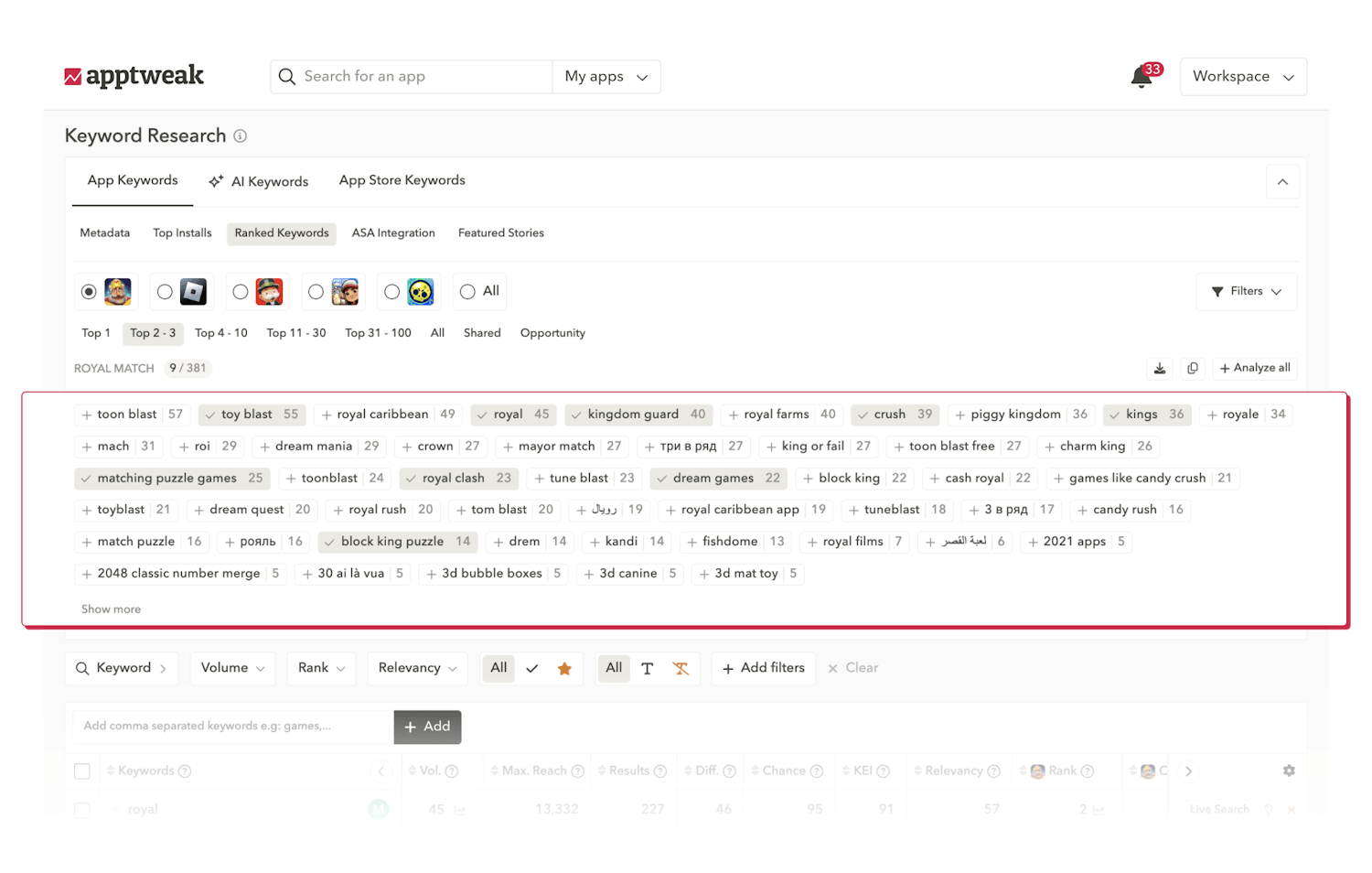 20_Find new keyword ideas for your app or game