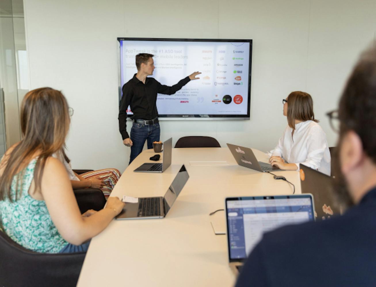 AppTweak members in a meeting