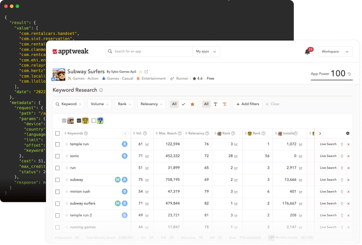 App Store & Google Play API: Access console & ASO data