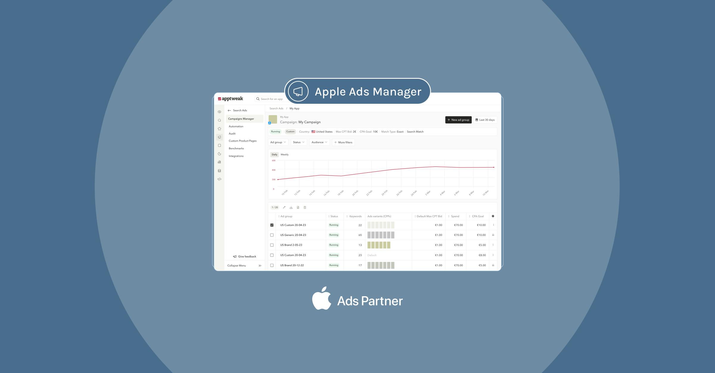 AppTweak 现已成为 Apple Ads 合作伙伴