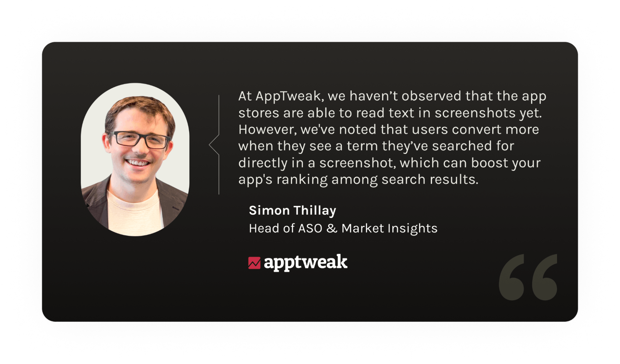 Simon Thillay 的引言 - 应用 屏幕截图中的关键词