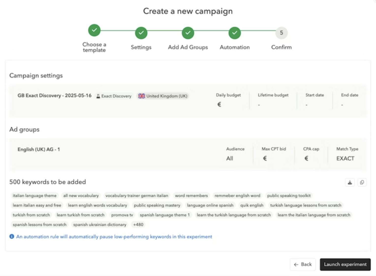 Apple Ads discovery campaigns - Test thousand of keywords with AppTweak