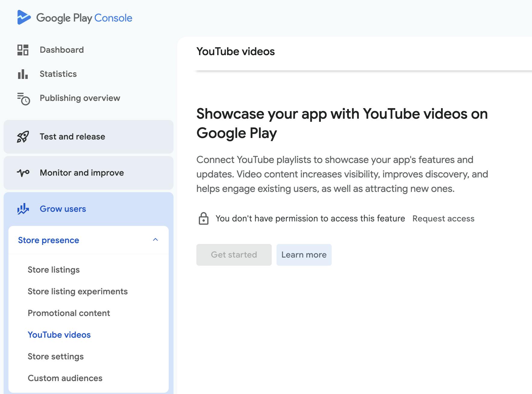 YouTube videos on Google Play