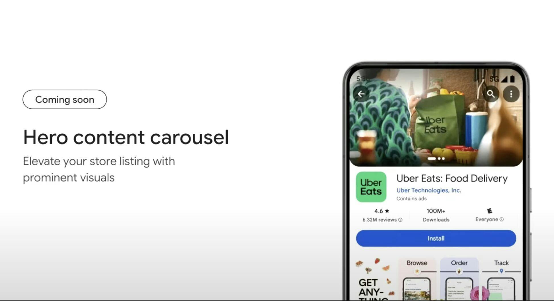 New Google Play asset - Hero content carousel