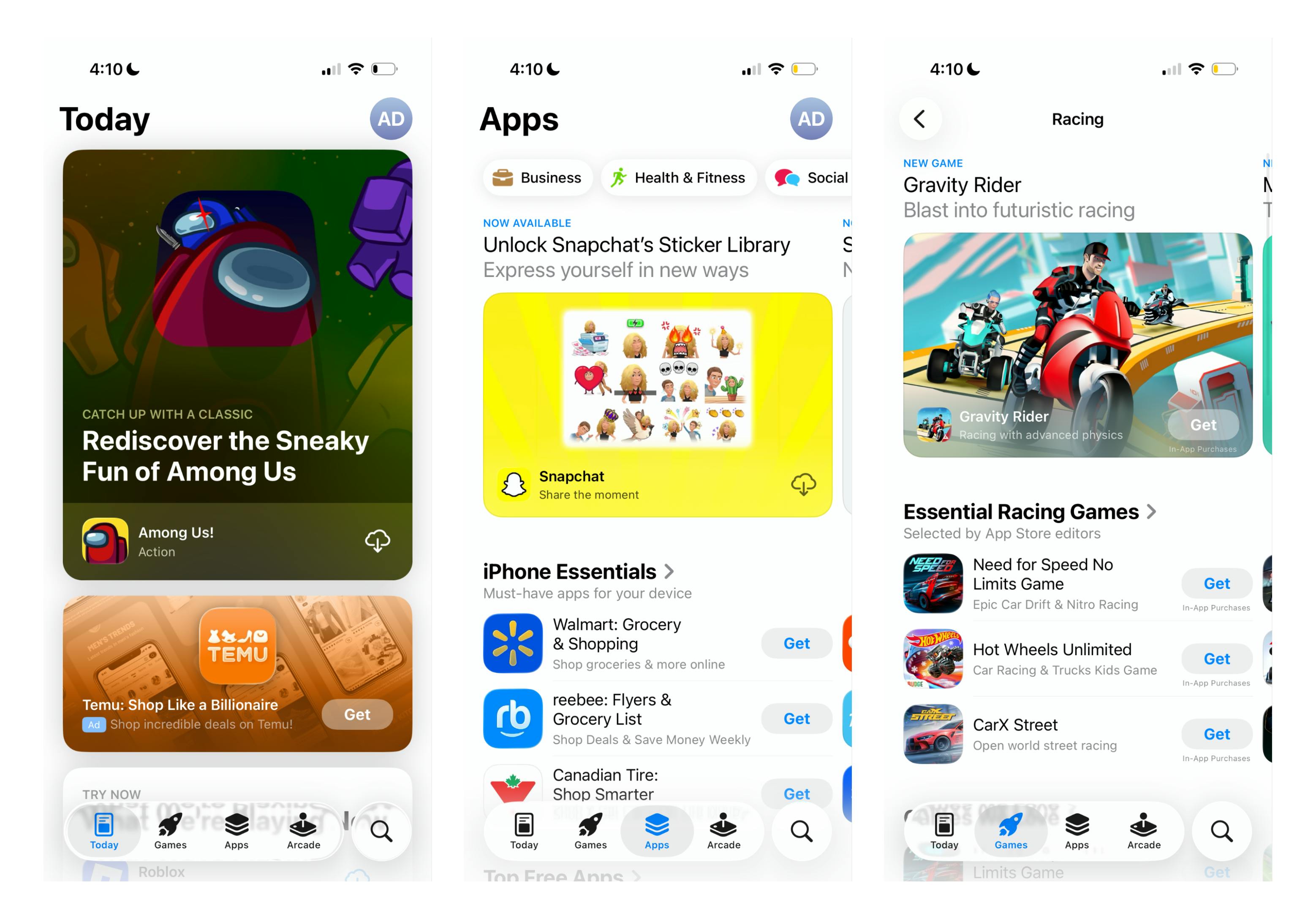 Featurings of games and apps on Apple's App Store