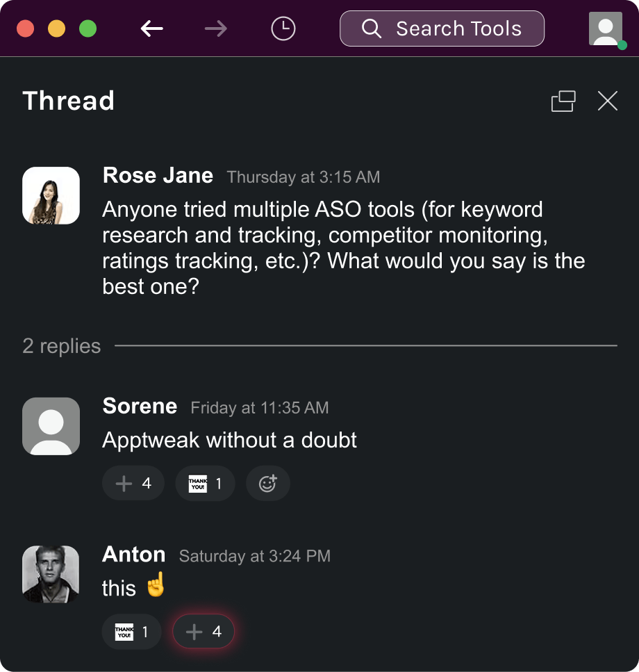 slack conversation - which aso tool is the best?