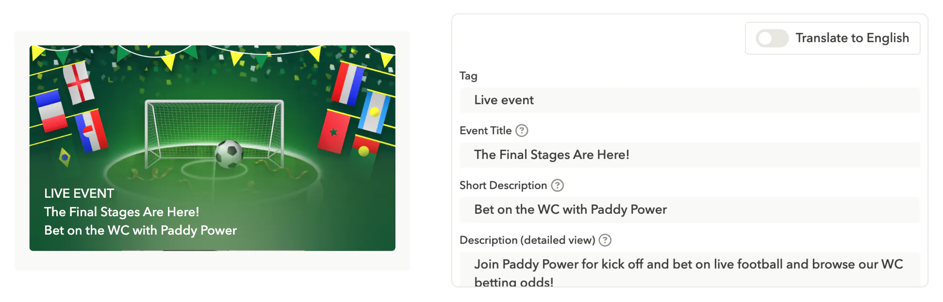 Examples of in-app events for the World Cup can be found through AppTweak.