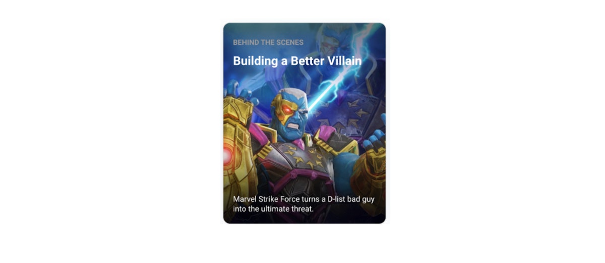 Apple featured a story on Marvel Strike Force about 