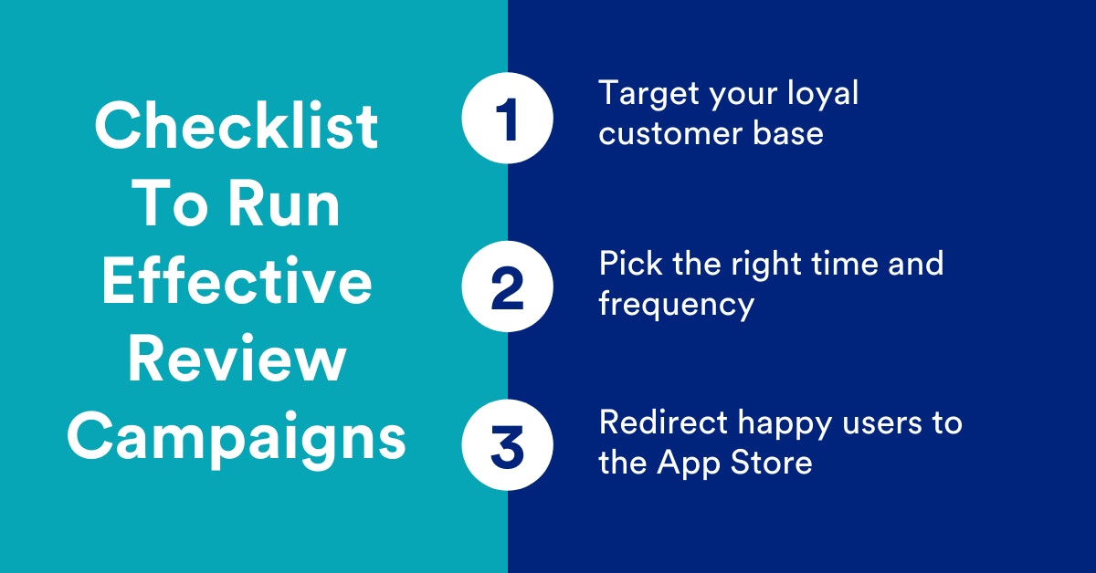 Checklist to run effective review campaigns