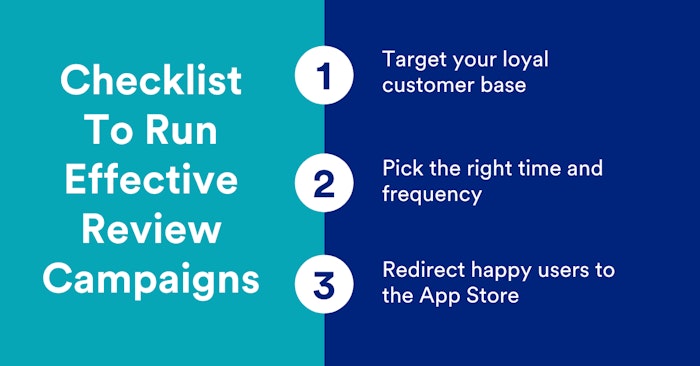 Checklist to run effective review campaigns