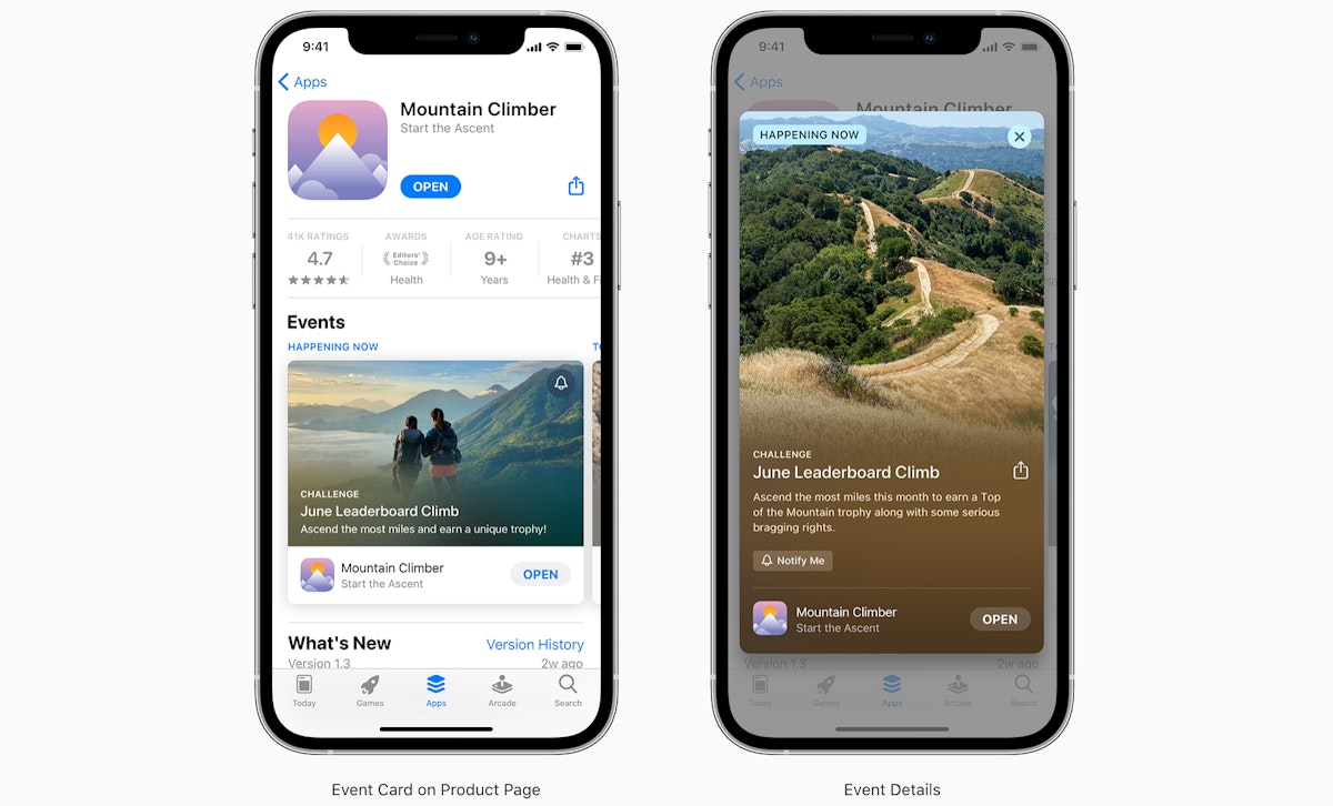 アプリ内イベント ios 15 例