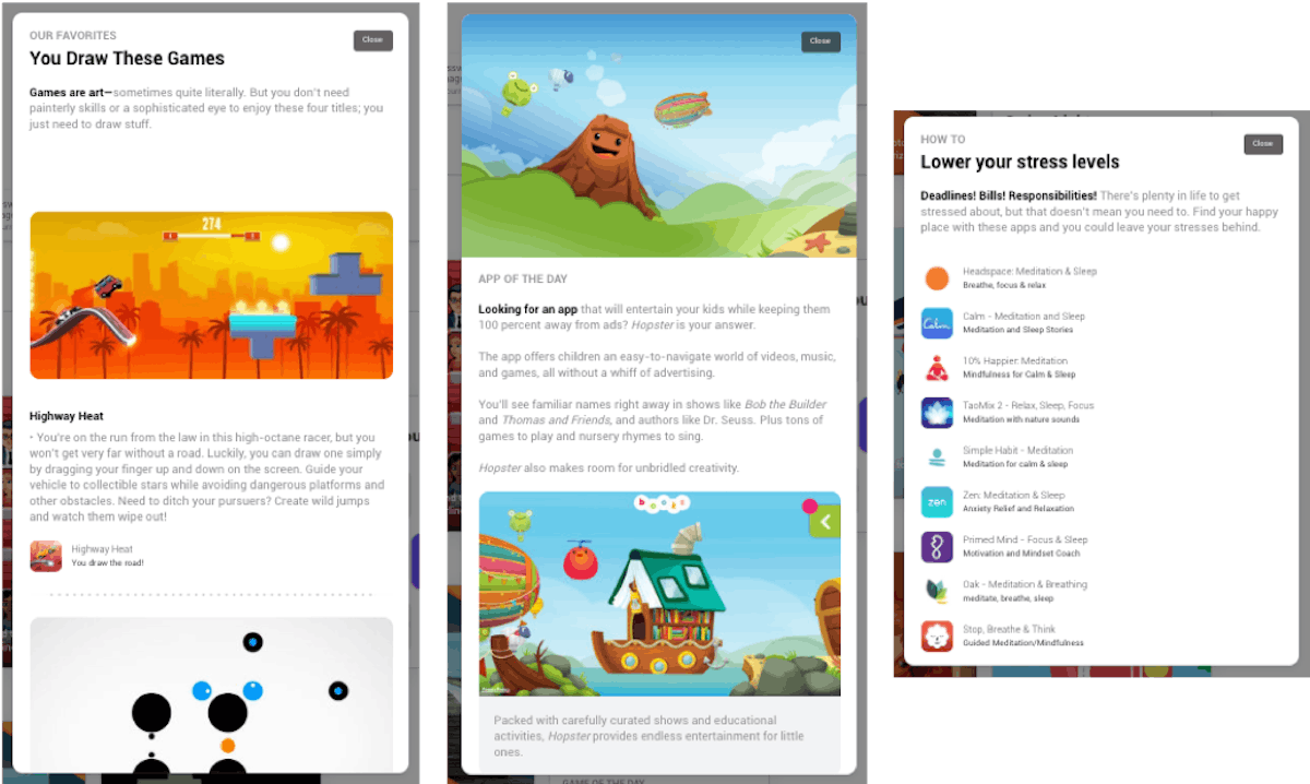 不同类型故事及其内容示例