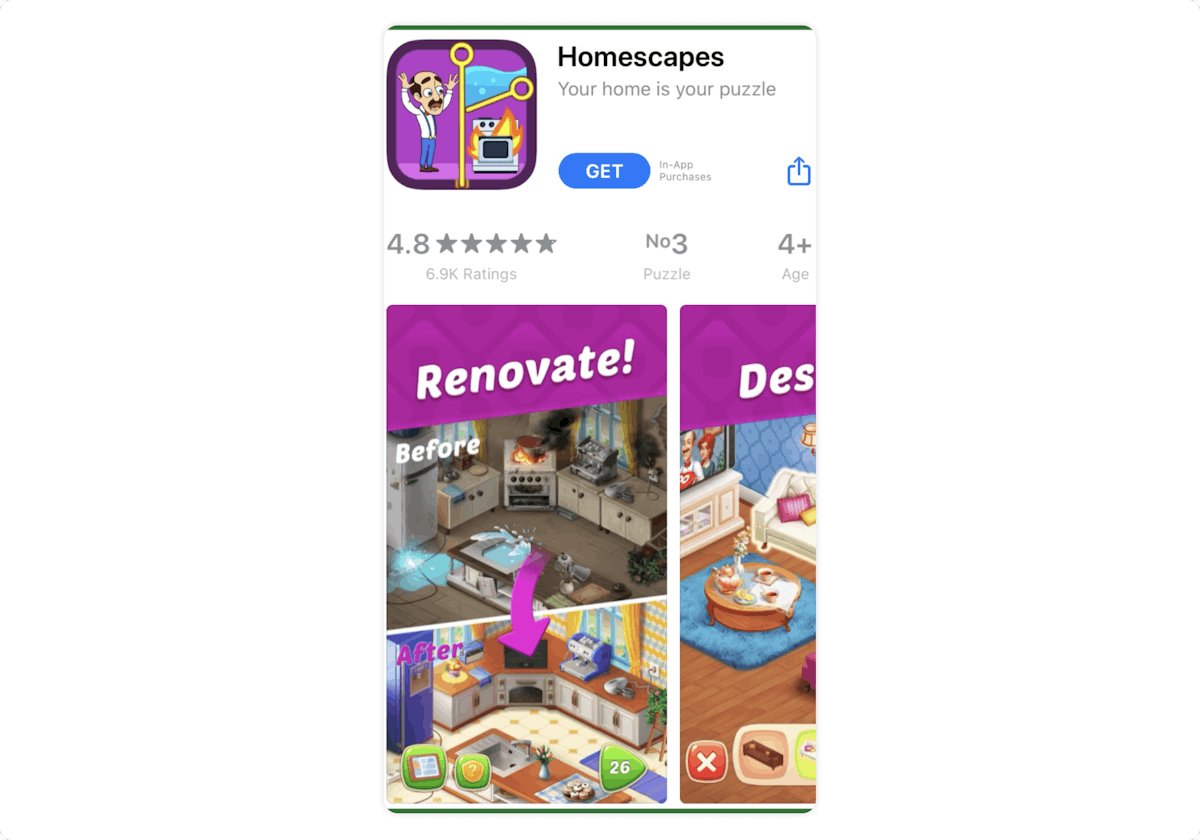 Homescapesはストーリーテリングを使用してゲームプレイの詳細を示しています