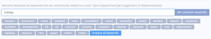 AppTweak Keyword Research and Suggestion Tool - Related Keywords for "holiday"