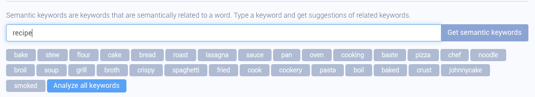 AppTweak Keyword Research and Suggestion Tool - Related Keywords for "recipe"